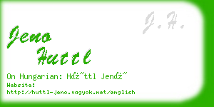jeno huttl business card